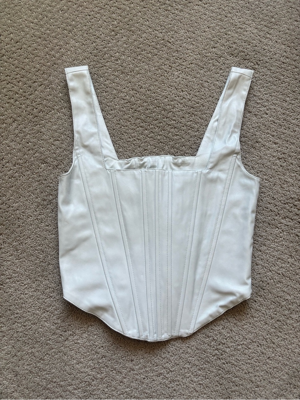 Faux Leather Corset Top